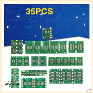 DELFINE 35 Pcs 7 Tipos Kits De Placa Pcb Smd Para Conversora De Ic Em Linha Sop Msop Ssop Tssop Sot23 (8 10 14 16 20