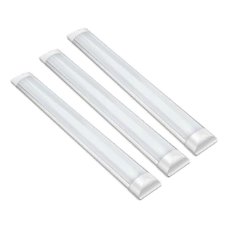 Kit 3 Luminária Tubular Led Slim 36w Sobrepor 100cm Bivolt