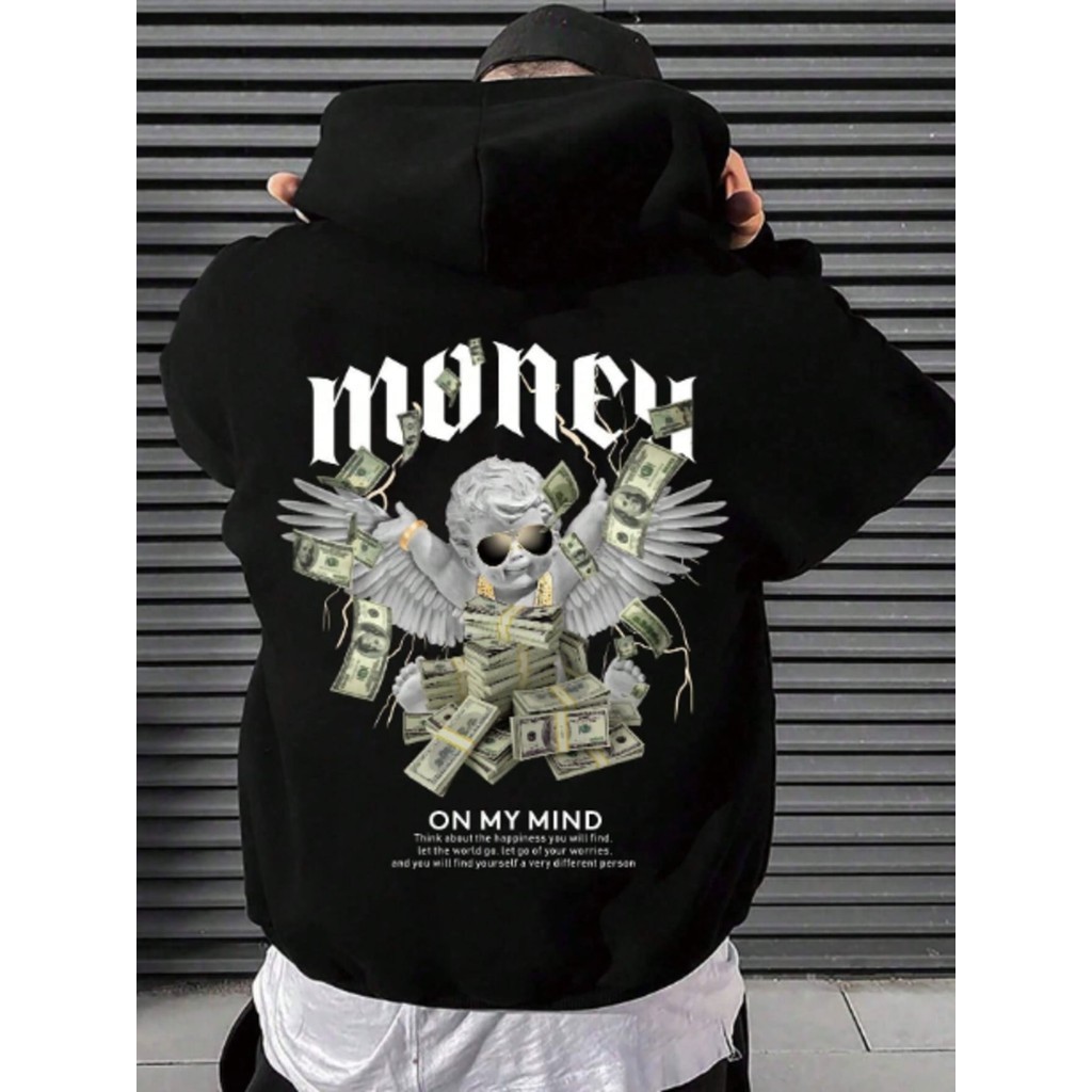 Blusa De Frio Moletom Masculino money dolar angel Streetwear Casaco de Frio Com capuz ou sem Capuz Casaco de Frio Unissex Sueter Promoção