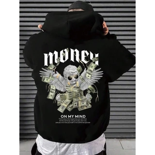 Blusa De Frio Moletom Masculino money dolar angel Streetwear Casaco de Frio Com capuz ou sem Capuz Casaco de Frio Unissex Sueter Promoção