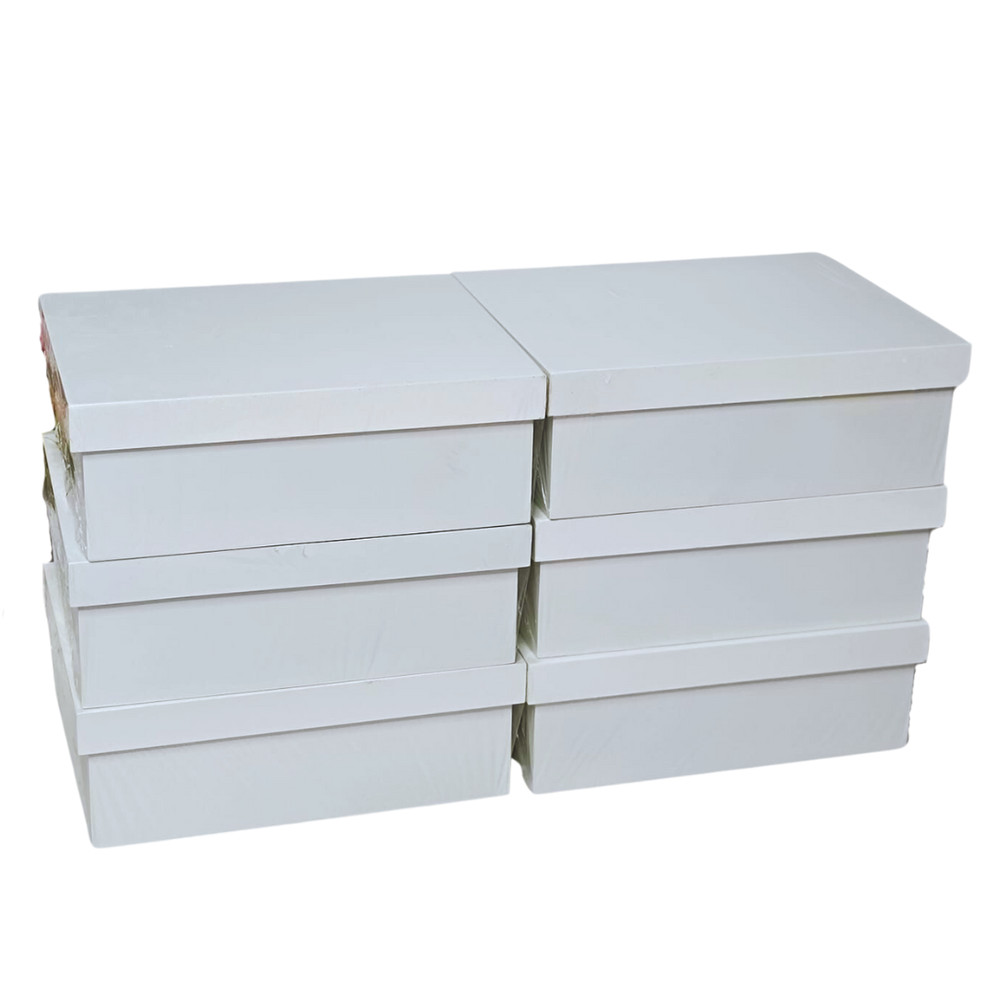 Kit 6 Caixa branca Lembrancinha/presente/convite 100% Mdf (20x16x7,5)