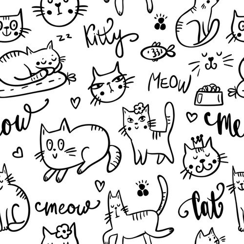 Papel De Parede Decorativo Baby Desenhos De Gatinhos - 3,00m