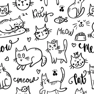 Papel De Parede Decorativo Baby Desenhos De Gatinhos - 3,00m