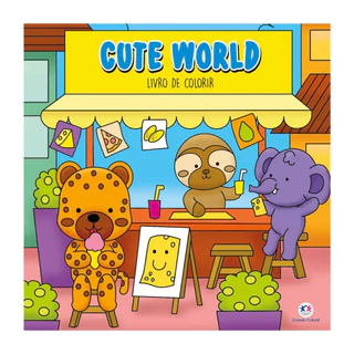 Cute World - Livro de Colorir - Estilo Bobbie Goods Comfy e Cozy Books - 24 Desenhos - Livro Físico em Oferta na Shopee