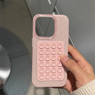 Capa De Telefone IMD Glitter Para iPhone 17 Pro Max 17 Air 16 15 14 Plus 16E 11 12 13 7 8 XR X XS SE2 Ventosa 3D Airbag 