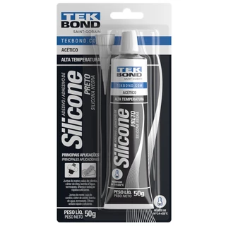Silicone acético preto alta temperatura 50 gramas  - TekBond em Oferta na Shopee