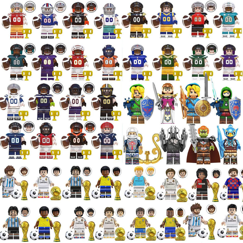 Presentes Para Crianças Rugby Series Doll Building Blocks Nano ...