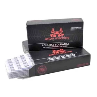 Kit 25 unidades de Agulhas ASTON de Traço ou Bucha ou magnum ou magnum round Round Liner RL Round Shader RS MG RM Tatuagem Tattoo