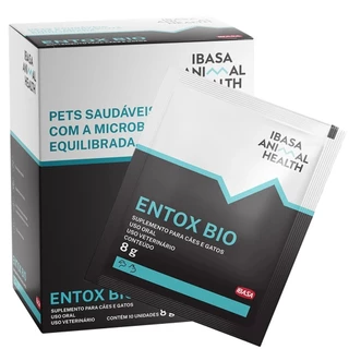Kit 10 Sache Entox Bio 8G Suplemento para Cães e Gatos IBASA