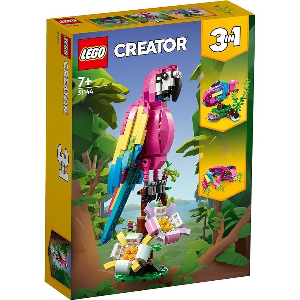 Blocos De Montar - Papagaio Rosa Exotico LEGO DO BRASIL