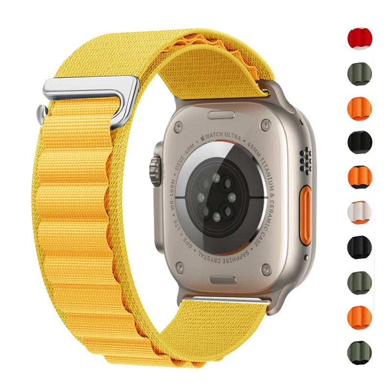 Alpine Nylon Pulseira Para Apple Watch Seires Compativel 40 38 41 42 45 49mm Pulseira Esportiva