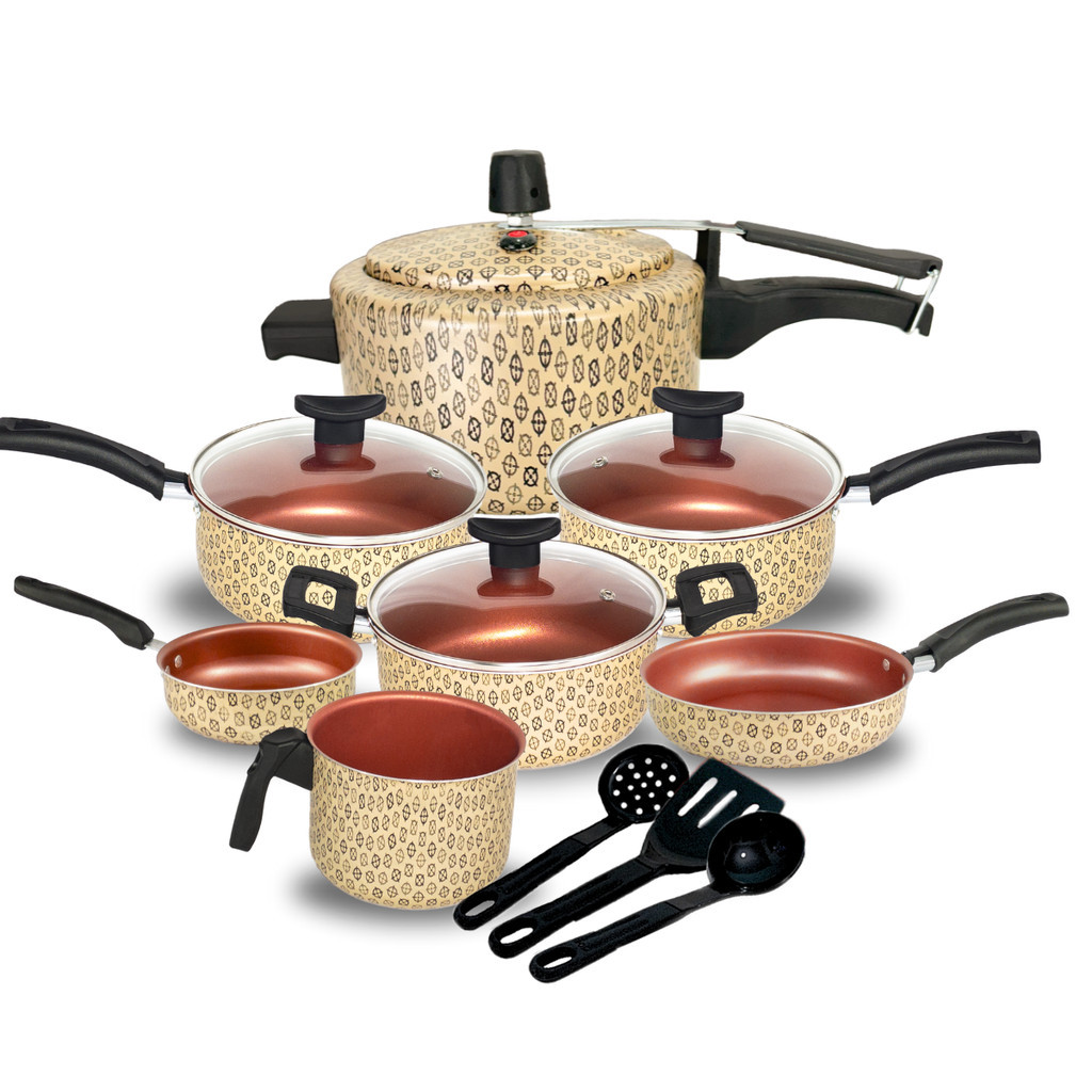 Jogo de Panelas Antiaderente Teflon Berlim Elegance Panela de Pressão 2.5L