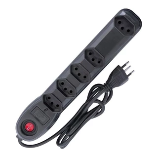 Filtro de Linha Pratik 5 Tomadas 3x0,75mm 10A Cabo 1m Preto em Oferta na Shopee