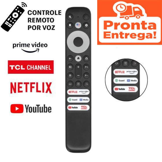 Controle Compatível Com Tv Smart Tcl 4k Comando de Voz | Shopee Brasil