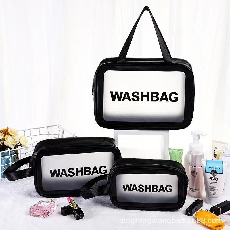 Bolsa Necessarie Transparente WashBag Impermeável Com Alça