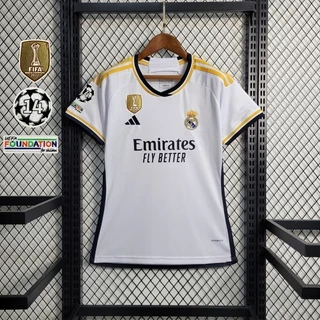 23 /24 R-M Branco Jersey camisa longa das mulheres camisa esportiva (Mulheres) Real madrid camisa de futebol