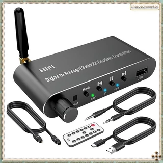 [Y K Z R] Transmissor Receptor Bluetooth 5.1 Digital Para Conversor De Áudio Analógico Coaxial Liga De Alumínio TV , Jogos
