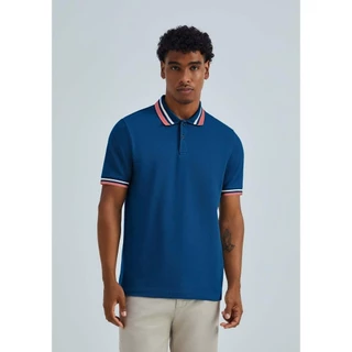 Camisa Polo Masculina Manga Curta Com Retilínea