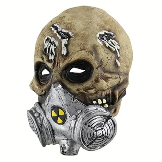 Máscara Látex Festa Halloween Caveira Chernobyl Tóxica