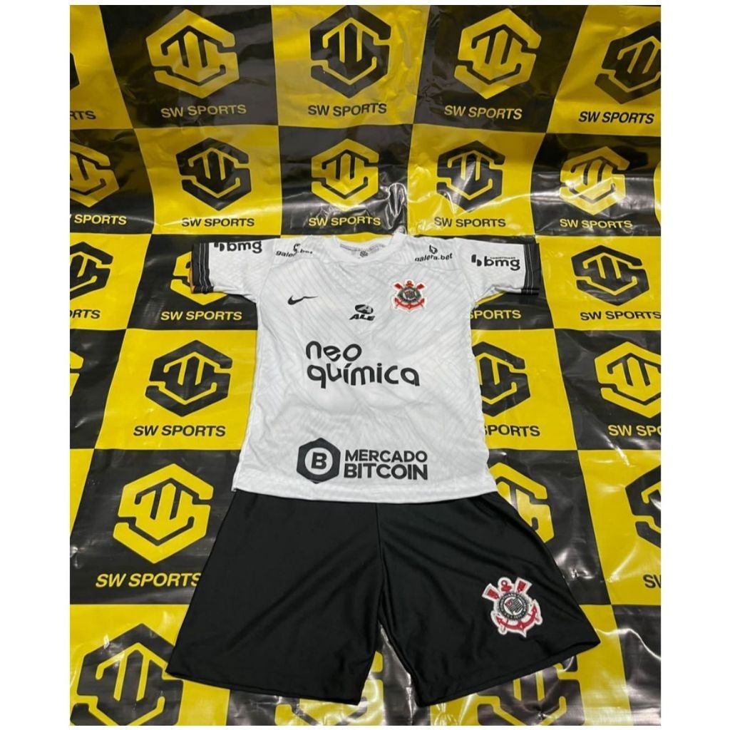 Conjunto Do Corinthians Preto Mais Vendido Modelo 2023 2024 Uniforme De Futebol A Pronta Entrega 2501