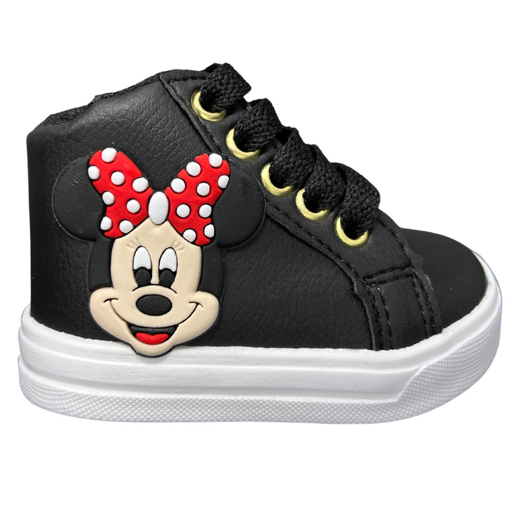 Tênis Starzinho Infantil cano alto Minnie (Preto) Shopee Brasil
