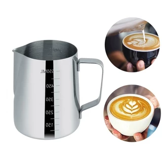 Cremeira Espumadora de Leite Pitcher Barista Jarra Leiteira Inox 350ml Latte Art Cafeteria Café