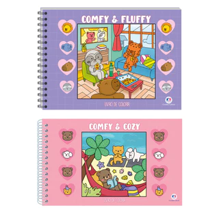 Kit Livros de Colorir - Comfy & cozy Fluffy