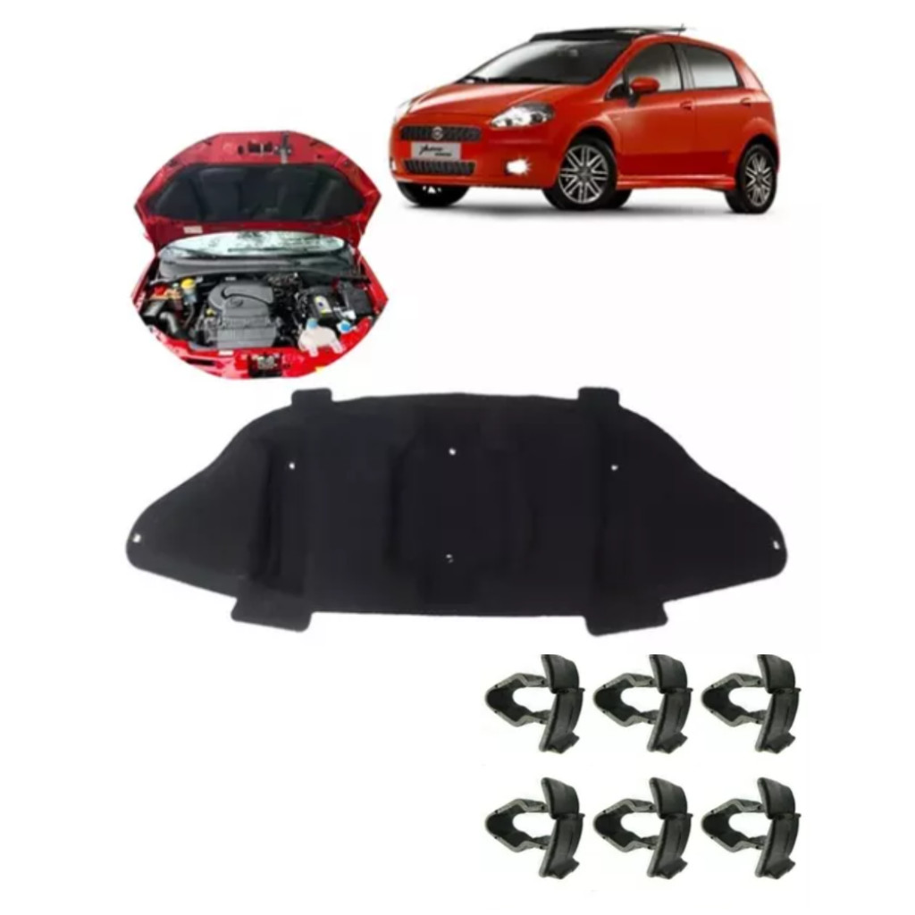 Isolamento Anti Ruído Capô Fiat Punto 2008 A 2017 Original