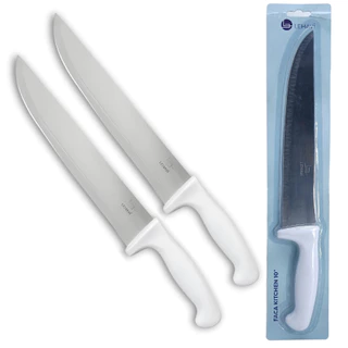 Kit 2 Faca Para Churrasco Peixe Açougue Aço Inox 10 Polegadas Profissional