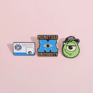 " Big Eyed Monster University ID Card " Brochura De Esmalte Acessórios De Moda Bolsa Escolar Crachá Presente Para Amigos