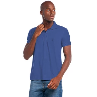Polo Masculina Algodão Polo Wear Azul Escuro