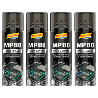 04 Limpa Contatos MP80 300ml Spray Circuitos Elétricos Eletrônicos Automotivo Informática Celulares