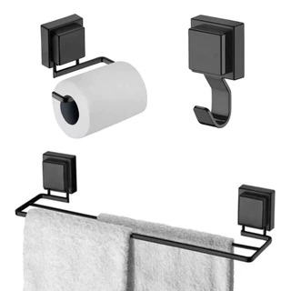 Kit De Acessórios Para Banheiro Luxo Ventosa 3 Peças - Future