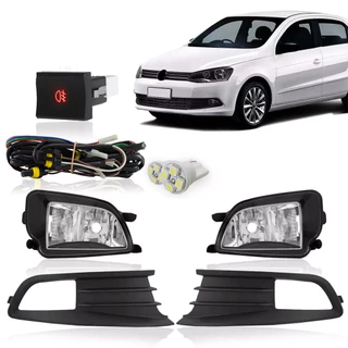 Kit Farol Milha Neblina Gol Voyage G6 Botão Modelo Original