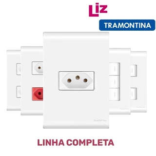 Tomadas E Interruptores Profissional Tramontina Linha Liz Tomada 10A - 20A Termoplástico Antichama em Oferta na Shopee