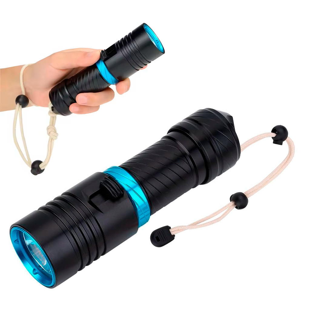 Lanterna Mergulho Led Profissional Luz Forte Impermeável