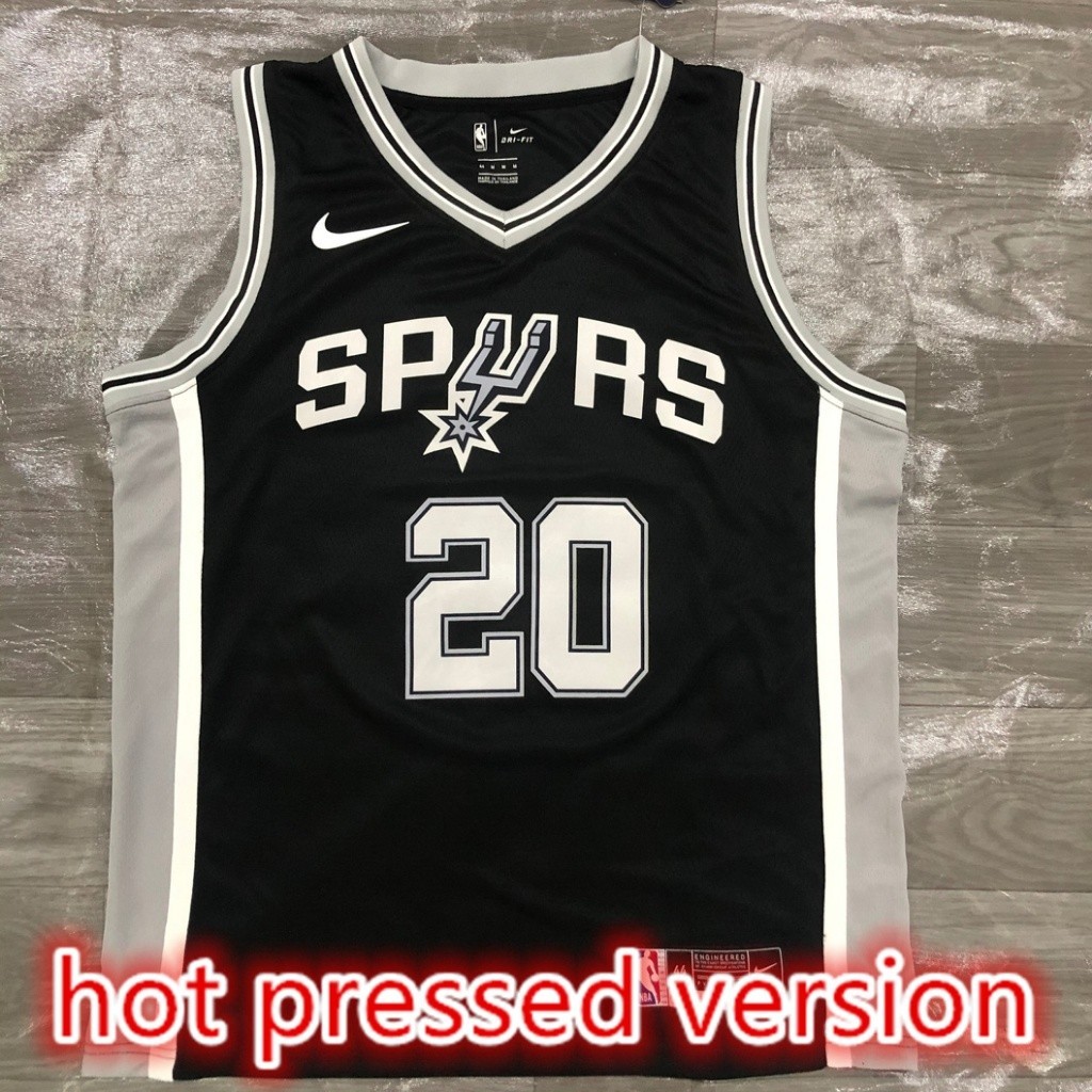 Camisa nba Versão Prensada A Quente San Antônio Spurs # 20 De Basquetebol Ginobili
