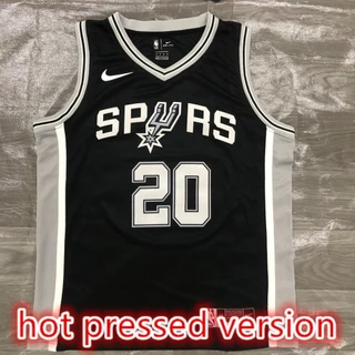Camisa nba Versão Prensada A Quente San Antônio Spurs # 20 De Basquetebol Ginobili