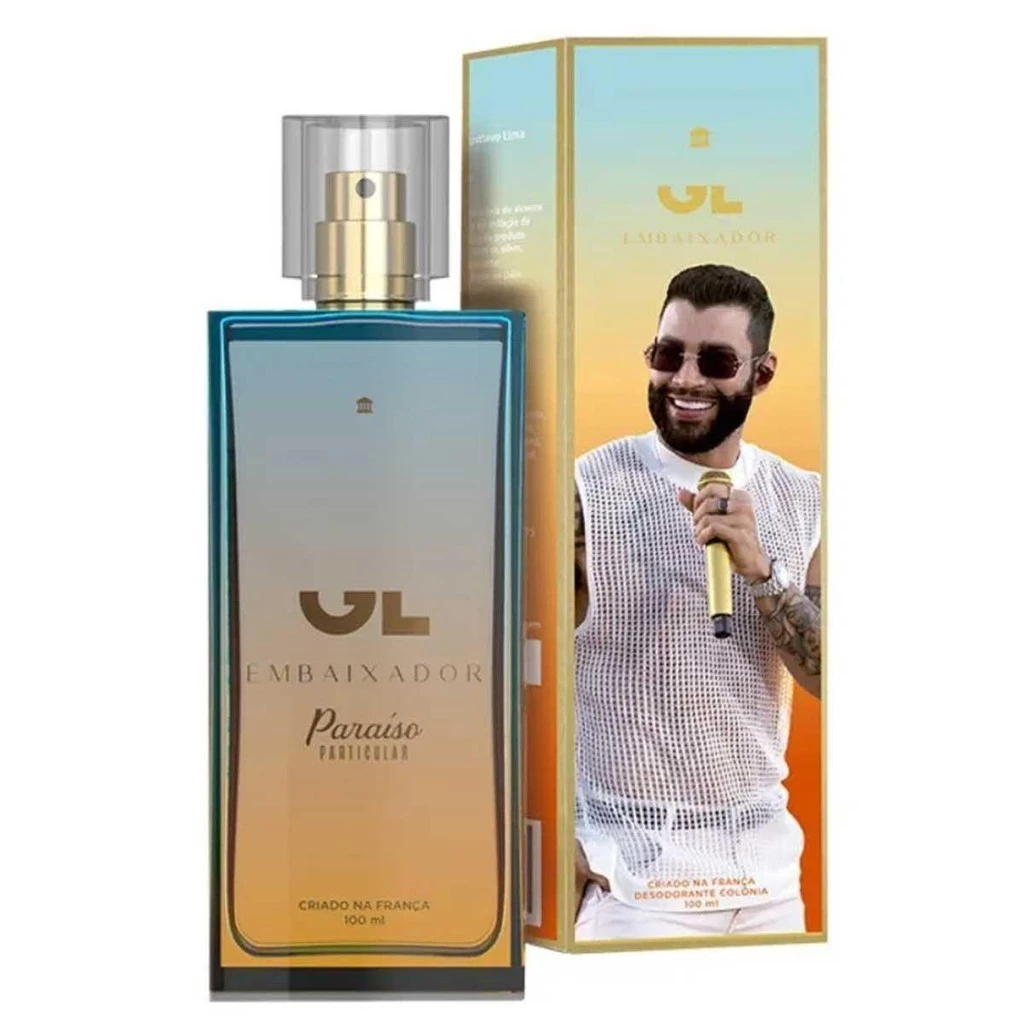 Perfume Gustavo Lima Embaixador Paraiso Particular Deo Colônia Masculino