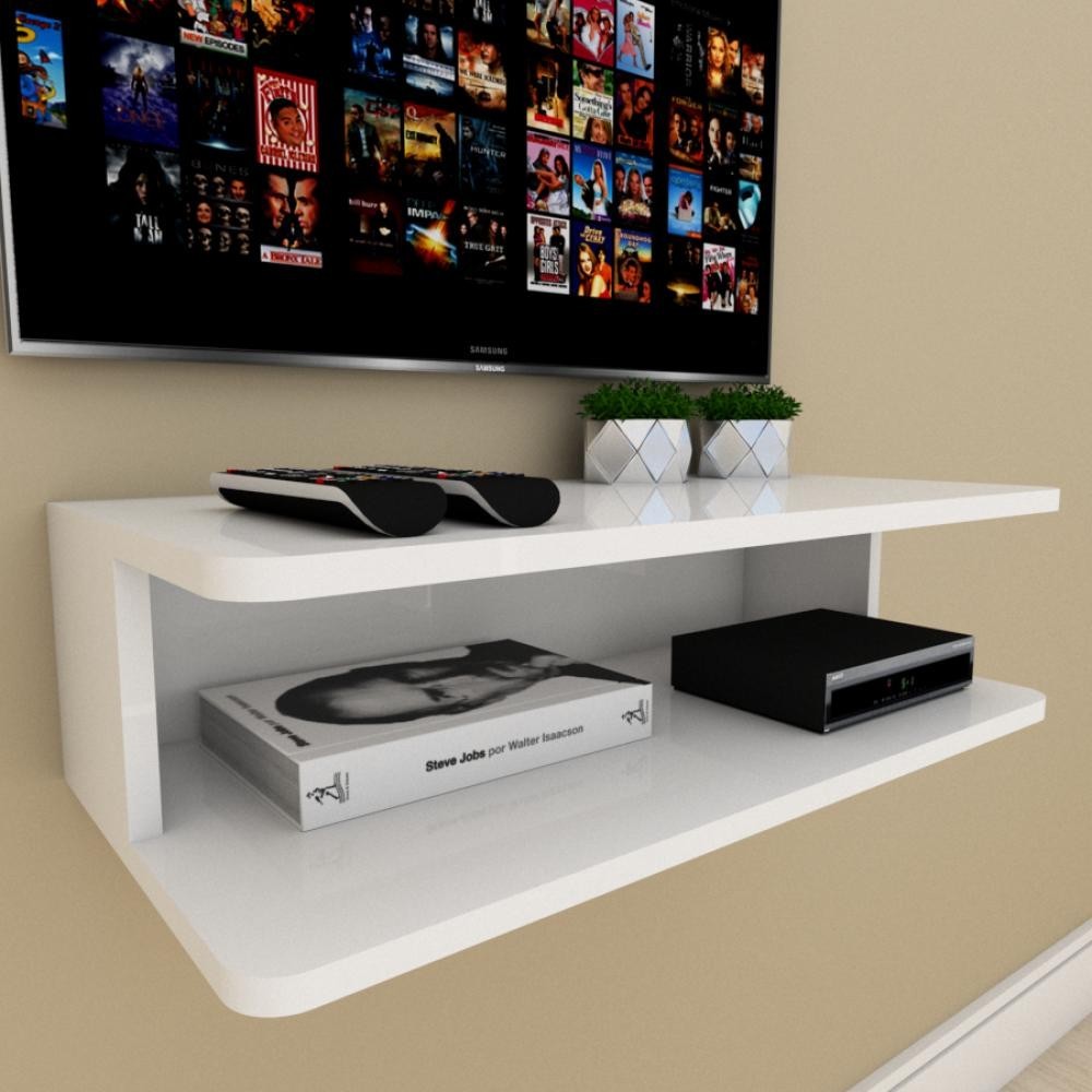 Rack Suspenso para Quarto Sala Branco 1 Nicho Branco