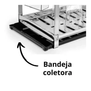 Bandeja Coletora De Agua Escorredor Mak-Inox Preto