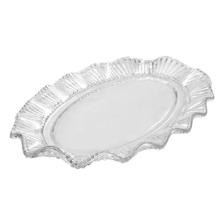 Prato Linx Oval Vidro 33x20cm Elegância para Sua Mesa em Oferta na Shopee