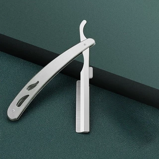 Barbeador Estilo Antigo , Manual , Navalha De Barbear , Aparador De Sobrancelha De Aço Inoxidável , Suporte Para Máquina