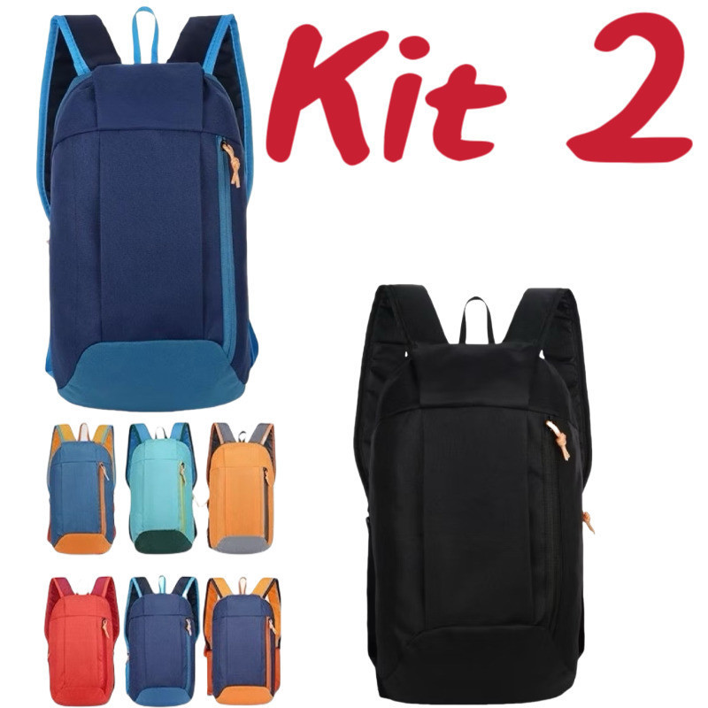 Kit 2 Mochila leve para esportes ao ar livre (unissex) Cores enviadas aleatoriamente Ming