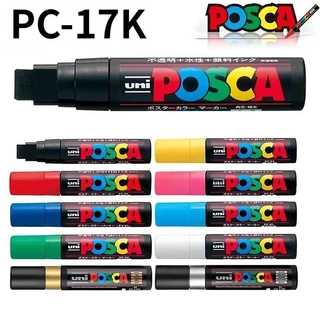 UNI POSCA PC-17K Marcador Graffiti Pintura Arte Marcadores Pontas Largas 15mm Caneta De Tecido Materiais De Ampla Colora