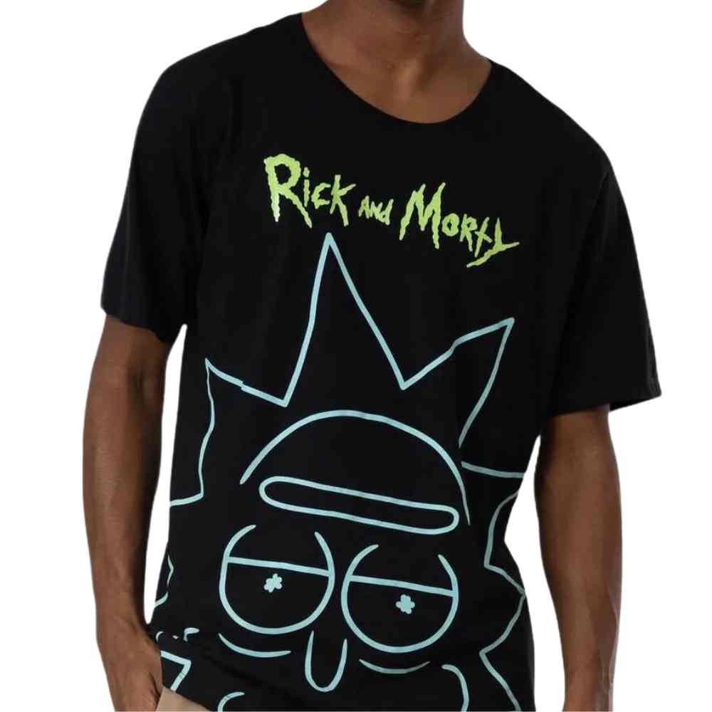 Camiseta Piticas - Rick e Morty Faces Heads