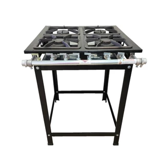 Fogão Industrial Silver 4 Bocas 2QS 2QD Baixa Pressão Perfil 5 Cefaz