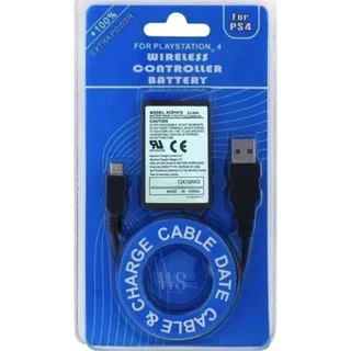 Bat. Para Controle Ps4 2000 Mah + Cabo Usb 4.5mm