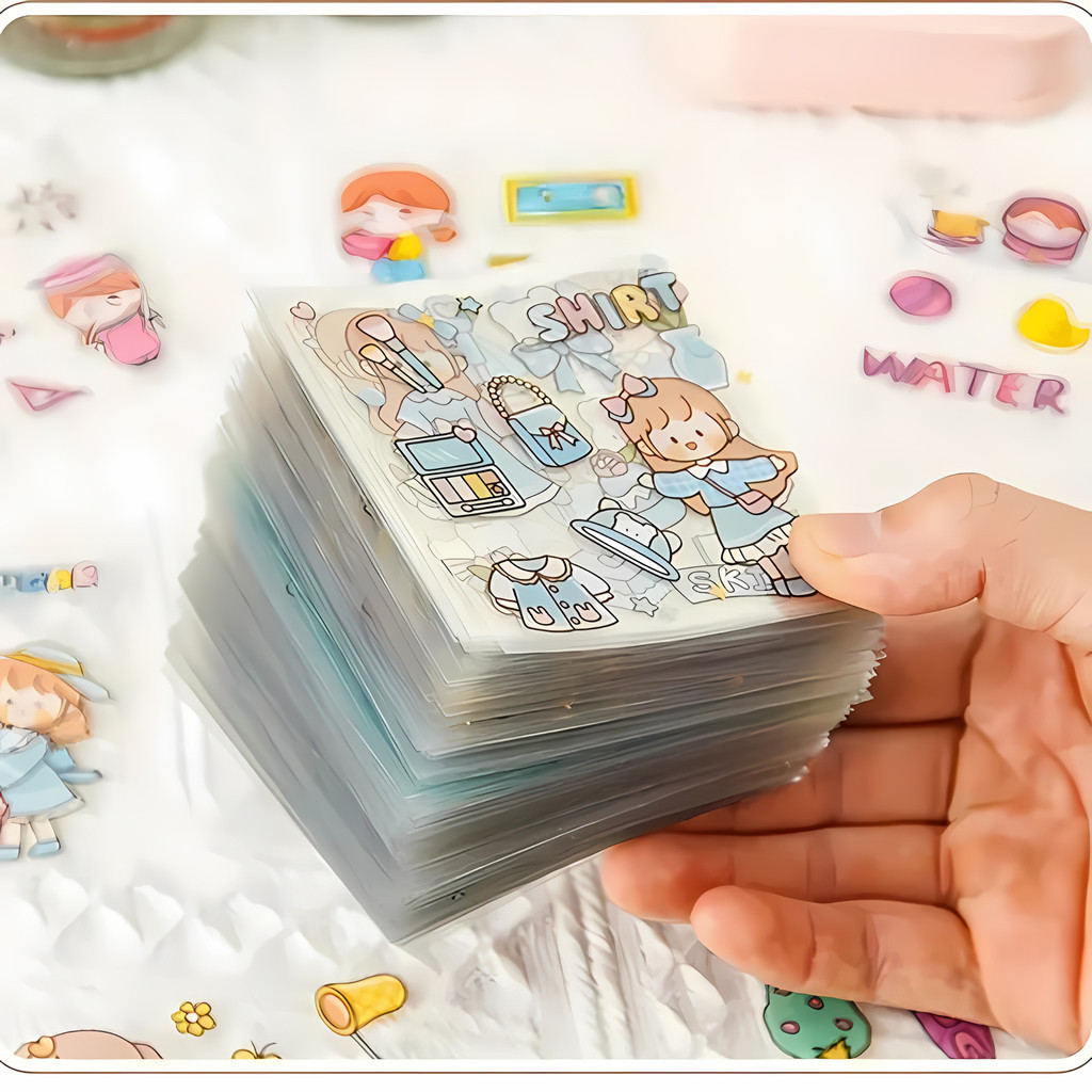 Caixa com 100 Folhas De Adesivos Kawaii | Shopee Brasil