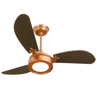 VENTILADOR VENTI-DELTA NEW LIGHT LED 3 P TB COBRE C3V -127V